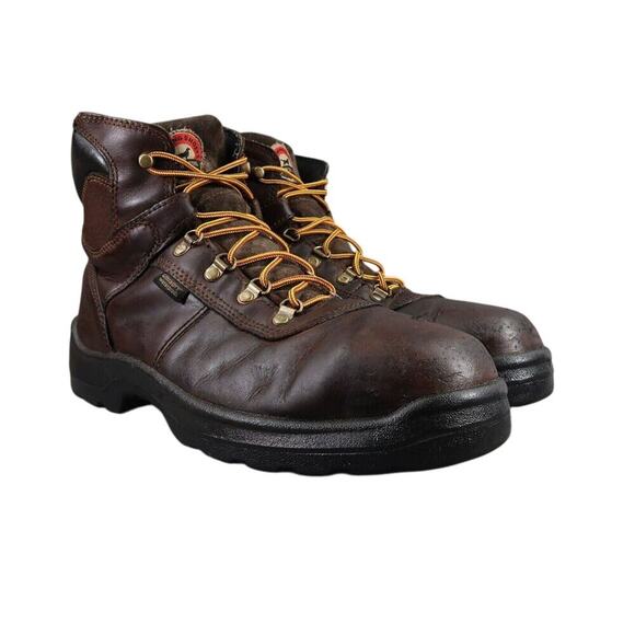 Red Wing Shoes Mens 12 Work Boot Leather Irish Setter Safety Toe Waterproof Ely - Picture 1 of 16